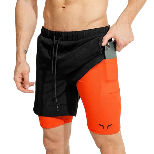 2 in 1 Double Layer Running Shorts
