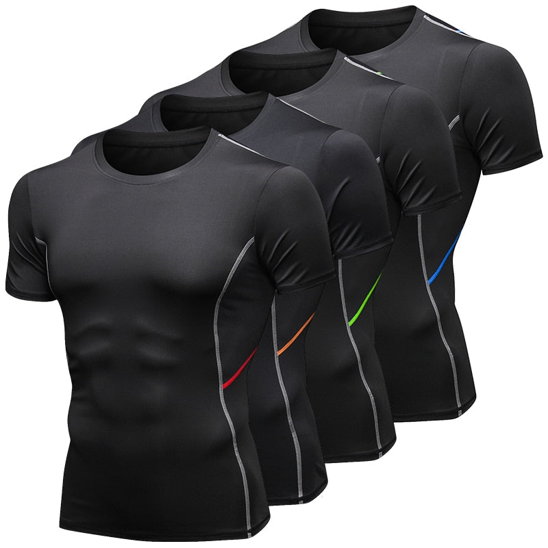 Quick-Drying Short Sleeve Gym Compression Shirt